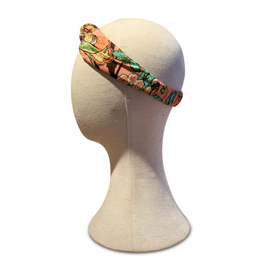 Pesta cotton turban style headband on mannequin