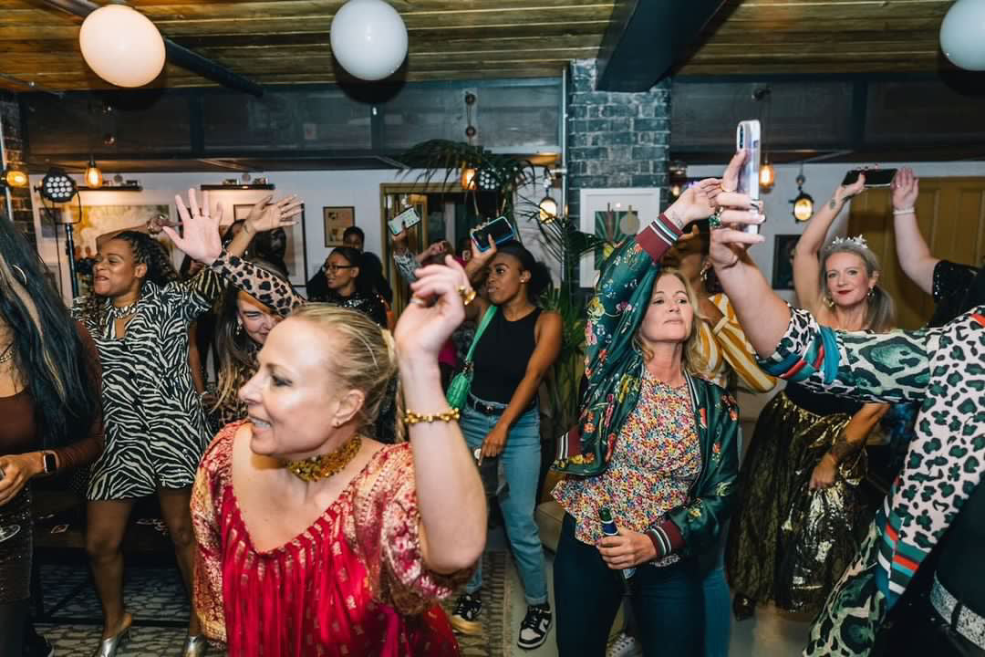 woman dancing at mums that rave