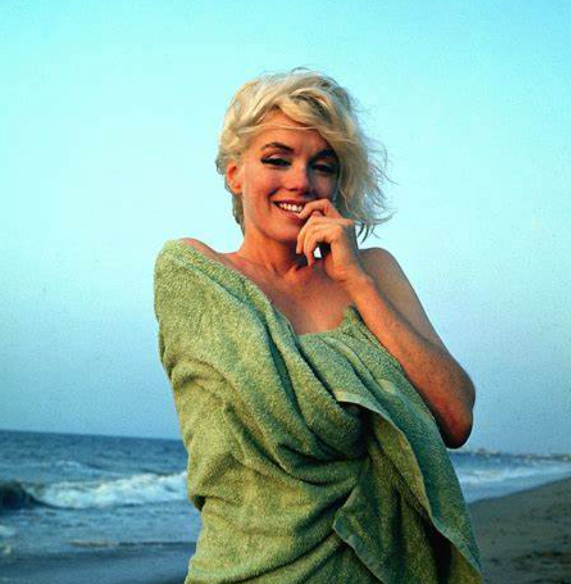 marylin monroe wrapped in a towel
