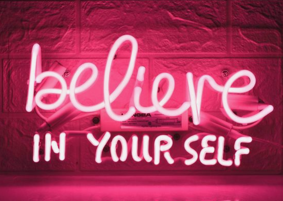neon sign believe in yourself
