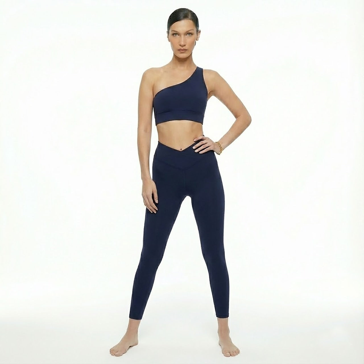 Ribbed One-Shoulder Activewear Many Front view