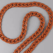 Dark orange acetate phone lanyard 