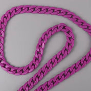 Purple chain phone lanyard on a light gray background