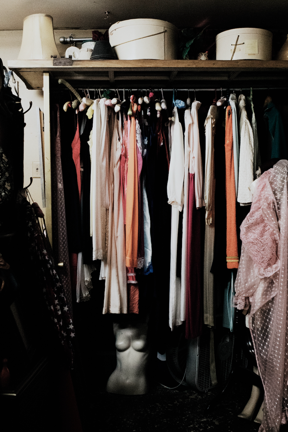 wardrobe of clothes