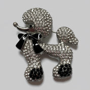 Diamanté Brooch Poodle Dog