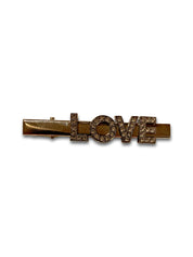 Diamanté letter aligator slide clip 