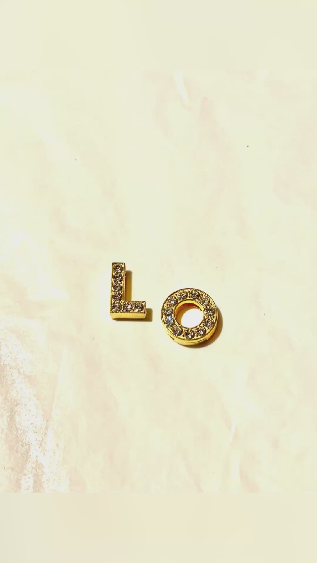 Diamanté letter aligator slide clip