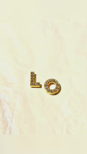 Diamanté letter aligator slide clip