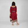 Ausus Ruby Red Vintage silk sari maxi dress