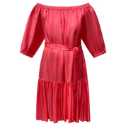 Ausus - Flamingo Pink Maxi Dress flat shot