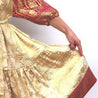 Ausus - Vintage Silk Sari Celestial Gold Sari Dress close up