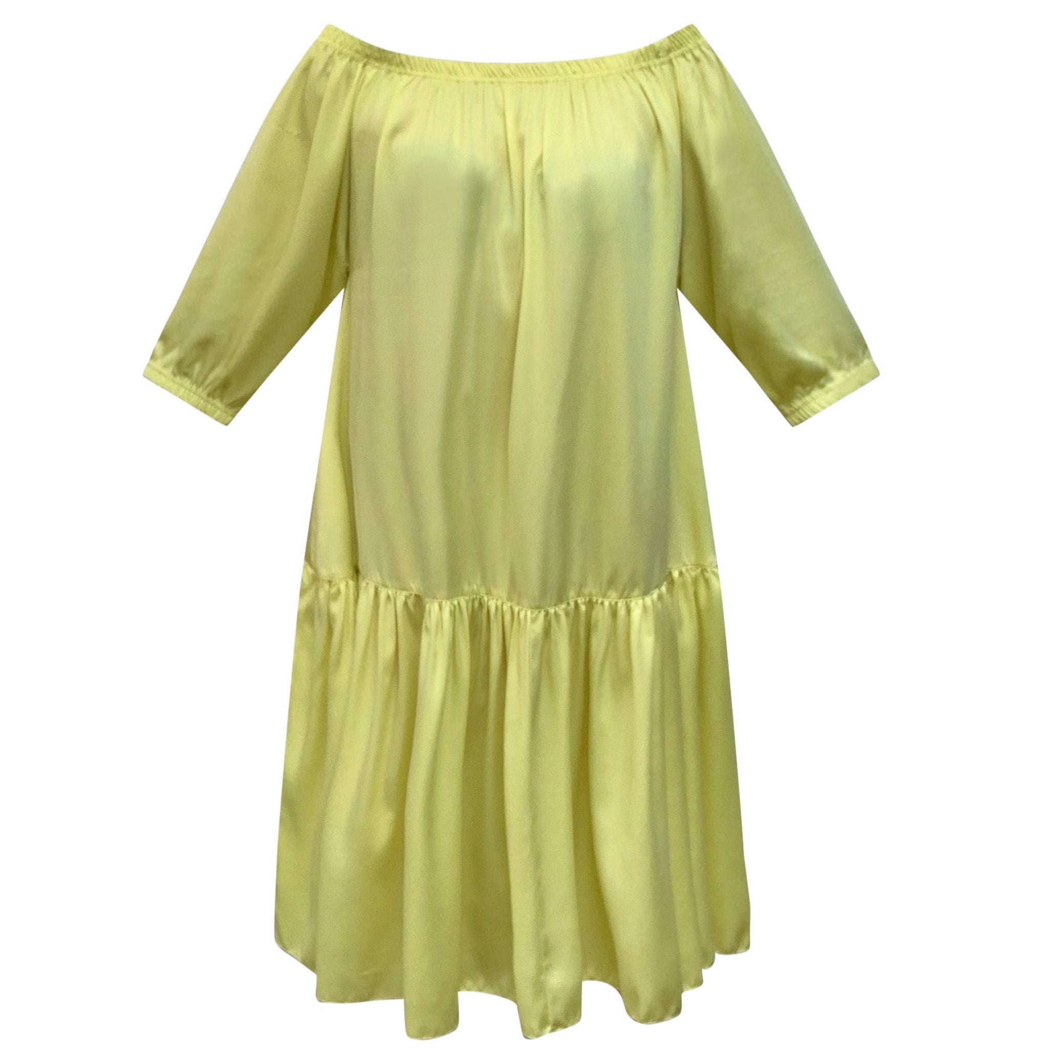 Ausus -Sherbet Yellow Maxi Dress flat shot
