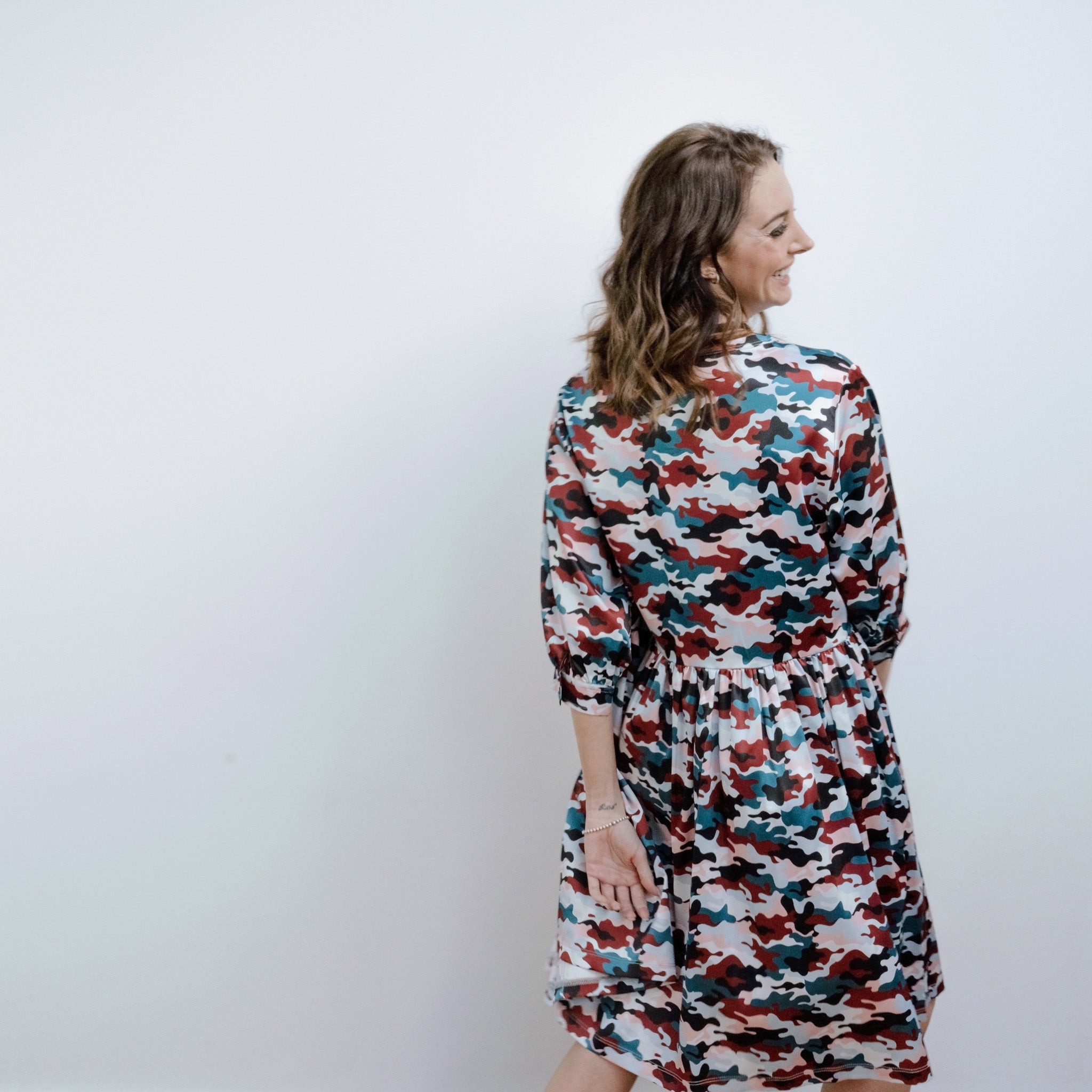 Camo clearance wrap dress